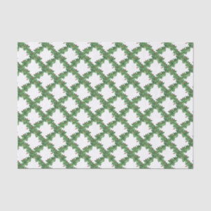 Papel De Seda Navidades de acuarela Lattice Holly Garland