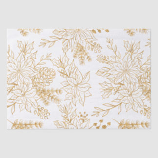 Papel De Seda Navidades de arte de la elegante línea de oro Flor