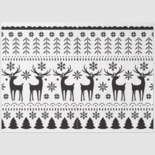 Papel De Seda Navidades de arte popular moderno reno