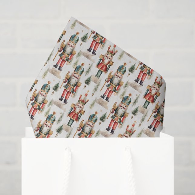 Papel De Seda Navidades de baldosa festiva acuarela (Bolsa de regalo)