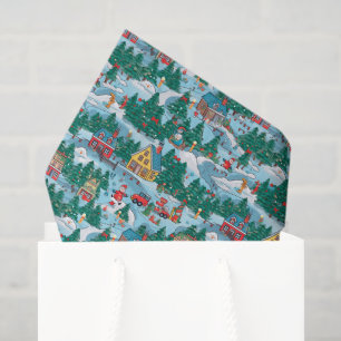 Papel De Seda Navidades de baldosas del Polo Norte