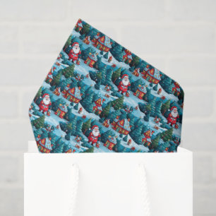 Papel De Seda Navidades de baldosas del Polo Norte