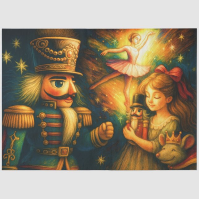 Papel De Seda Navidades de ballet de cazabotas con peto (Anverso)