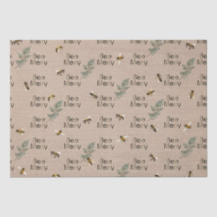 Papel De Seda Navidades de Bee Merry Evergreen Kraft Holiday