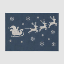 Navidades de bordado de la noche Sky Santa Sleigh