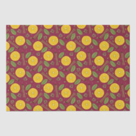 Papel De Seda Navidades de borgoña picante