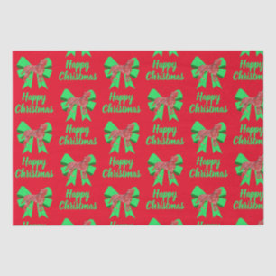 Papel De Seda Navidades de boxeo perro y rojo de remolino verde
