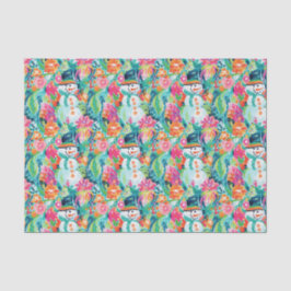 Papel De Seda Navidades de Bright Palm Beach Snowman