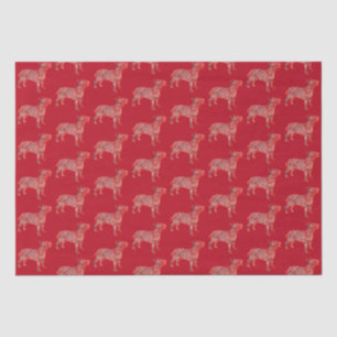 Papel De Seda Navidades de Bull Terrier Perro Cute Silhouette Ro