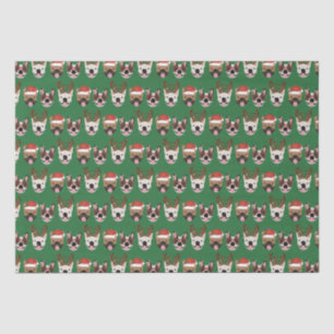 Papel De Seda Navidades de Bulldoges franceses de Merry Woofmas