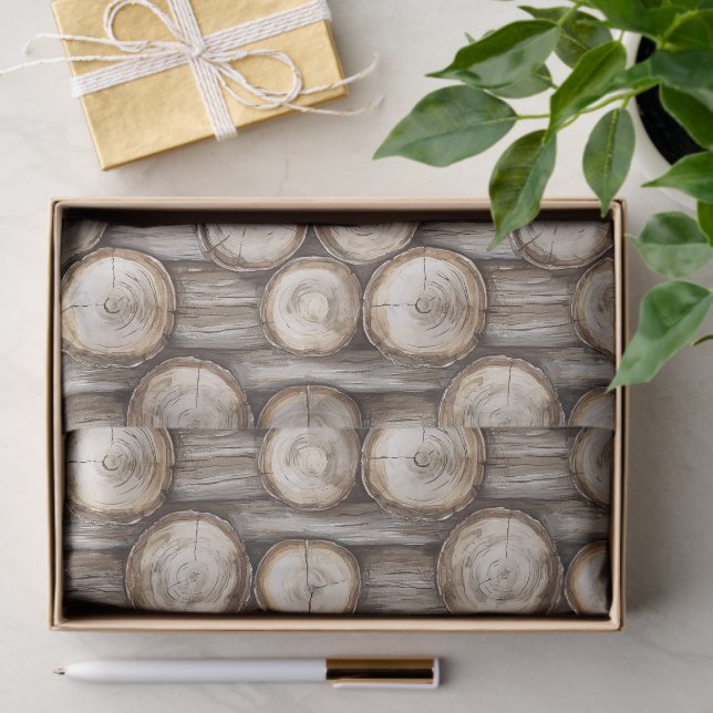 Papel De Seda Navidades de cabinas Wood Log (Regalo )