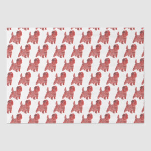 Papel De Seda Navidades de Cairn Terrier Perro Silhouette White