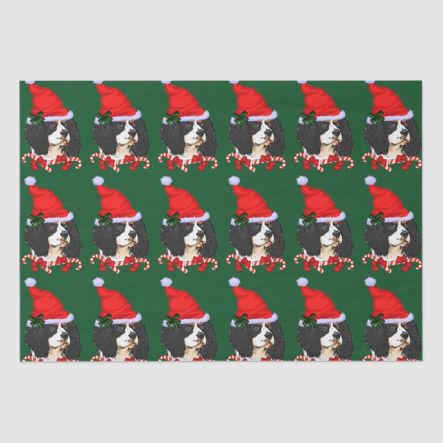 Papel De Seda Navidades de Cavalier King Charles Spaniel (Anverso)