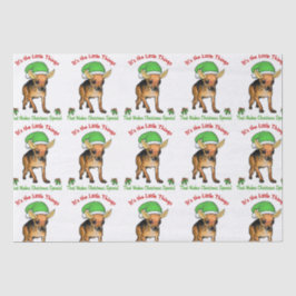 Papel De Seda Navidades de Chihuahua Elf