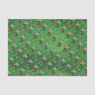 Papel De Seda Navidades De Chihuahua En Verde