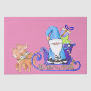 Papel De Seda Navidades de color únicos y brillantes Sleigh Sant