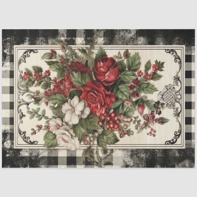 Papel De Seda Navidades de control Florals (Anverso)