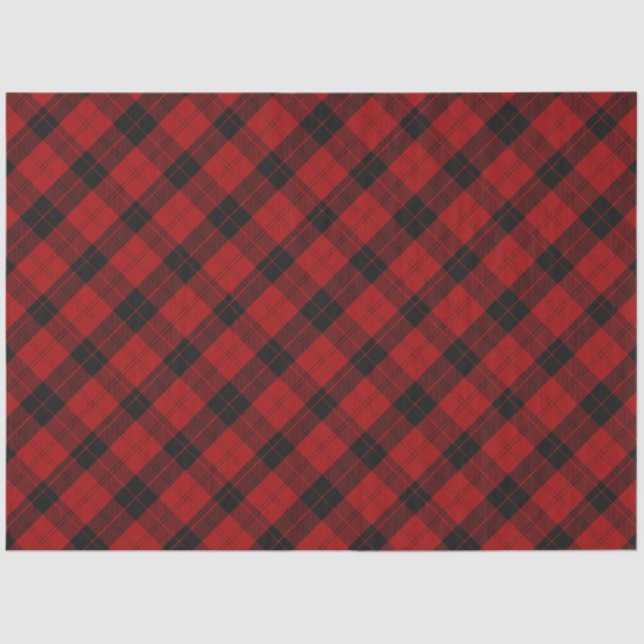 Papel De Seda Navidades de control Red Buffalo Plaid (Anverso)