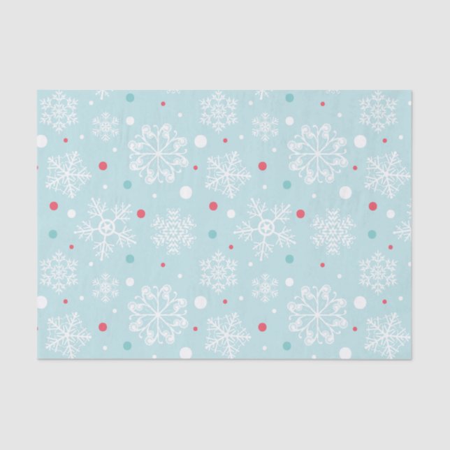 Papel De Seda Navidades de copos de nieve (Anverso)