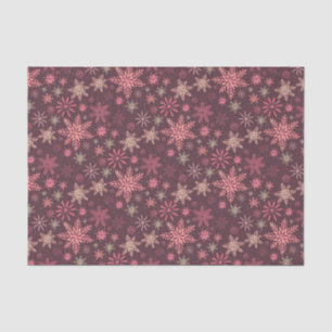 Papel De Seda Navidades de copos de nieve rosa