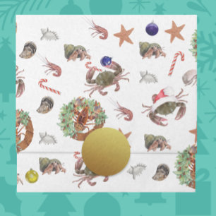 Papel De Seda Navidades de crustáceos de langosta de pescado