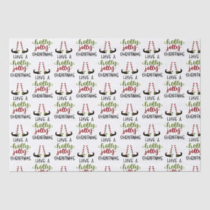 Papel De Seda Navidades de Cute Elf Holly Jolly Personalizados