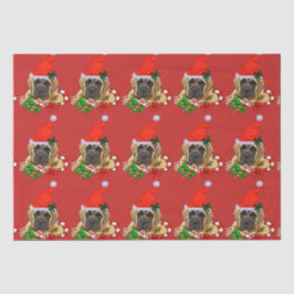 Papel De Seda Navidades de Cute English Mastiff