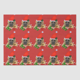 Papel De Seda Navidades de Cute English Mastiff