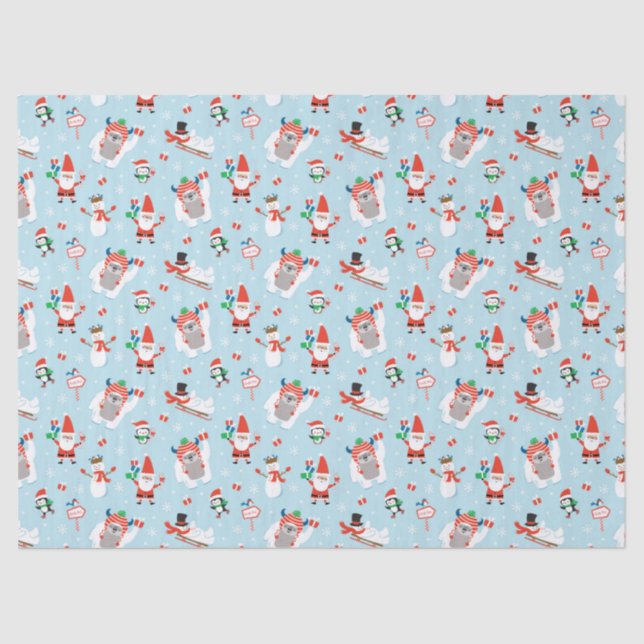 Papel De Seda Navidades de Cute Kids North Pole (Anverso)