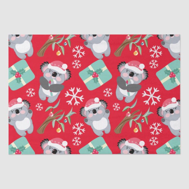 Papel De Seda Navidades de Cute Koala (Anverso)