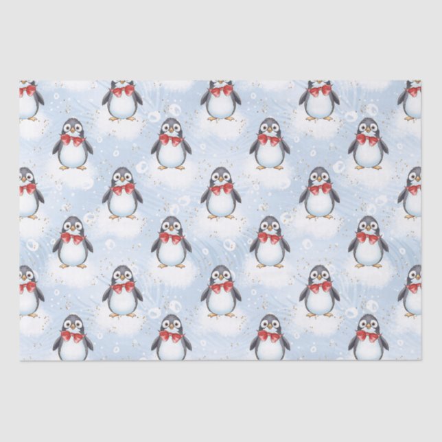 Papel De Seda Navidades de Cute Penguin (Anverso)