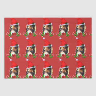 Papel De Seda Navidades de Cute Sheltie Santa