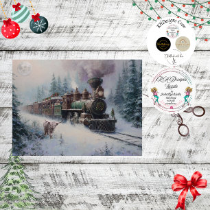 Papel De Seda Navidades de desconexión tren de motor de vapor no