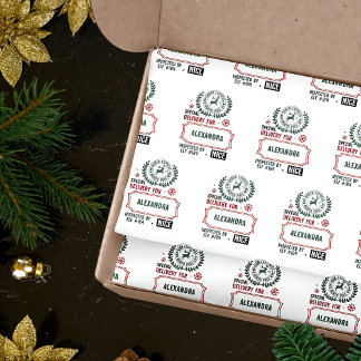 Papel De Seda Navidades de entrega de Santa Express para (nombre
