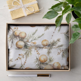 Papel De Seda Navidades de Foliage Gold de acuarela