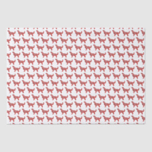 Papel De Seda Navidades de Golden Retriever Dog Silhouette White