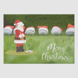 Papel De Seda Navidades de golf con bola de golf en verde  