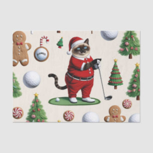 Papel De Seda Navidades de golf para amantes del gato