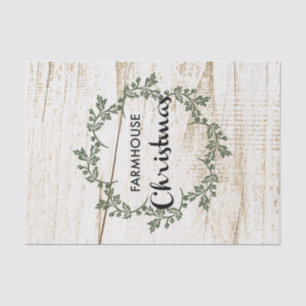 Papel De Seda Navidades de granjas modernos usan madera rústica