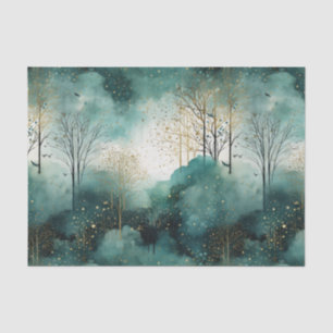 Papel De Seda Navidades de Green Gold Trees