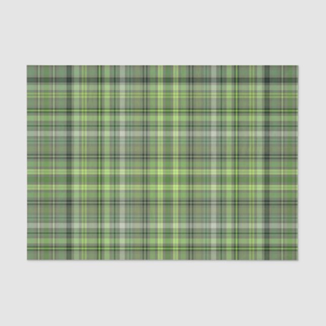 Papel De Seda Navidades de Green Plaid (Anverso)