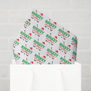 Papel De Seda Navidades de hockey pegan a Santa Hat