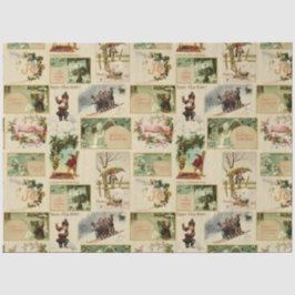 Papel De Seda Navidades de invierno ventilado festivo Collage de