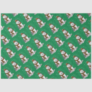 Papel De Seda Navidades de invierno Viejo perro pastor inglés gr