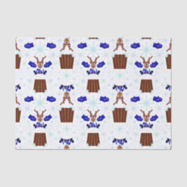 Papel De Seda Navidades de Kasky Azul festivo reno