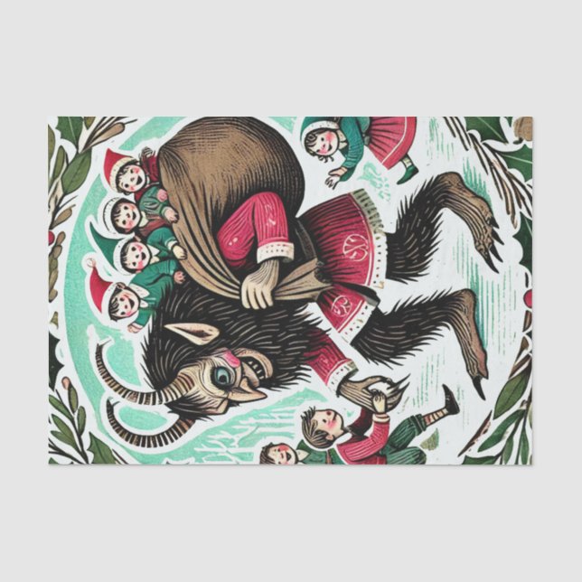 Papel De Seda Navidades de Krampus (Anverso)