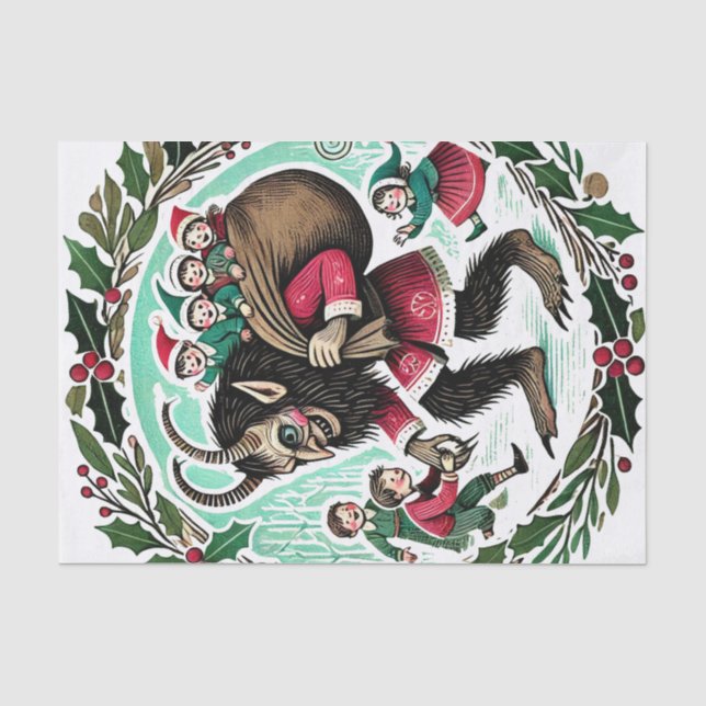 Papel De Seda Navidades de Krampus (Anverso)