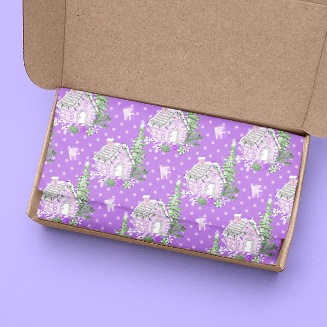 Papel De Seda Navidades de la casa Purple Gingerbread (Subido por el creador)