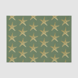 Papel De Seda Navidades de la Costa de la Playa Starfish Seashel