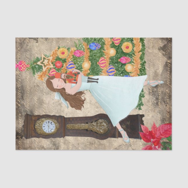 Papel De Seda Navidades de la Ley Clara de los Nutcracker (Anverso)